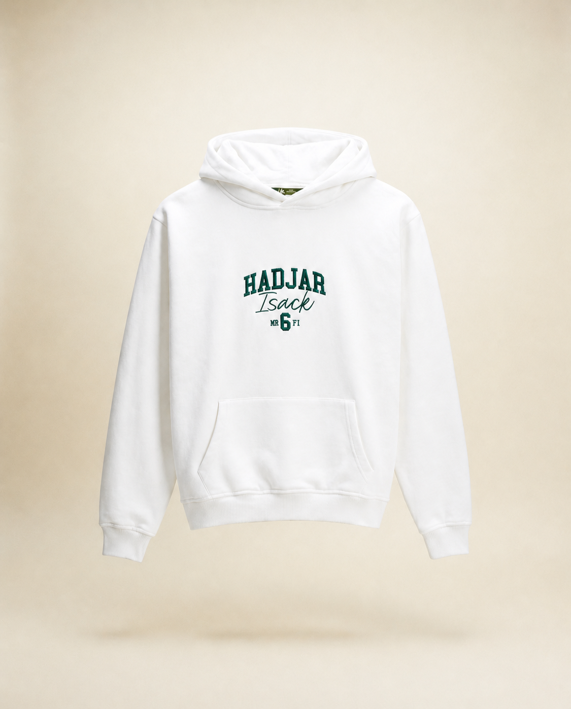 Isack Hadjar Fan Hoodie - White – ISACK HADJAR®
