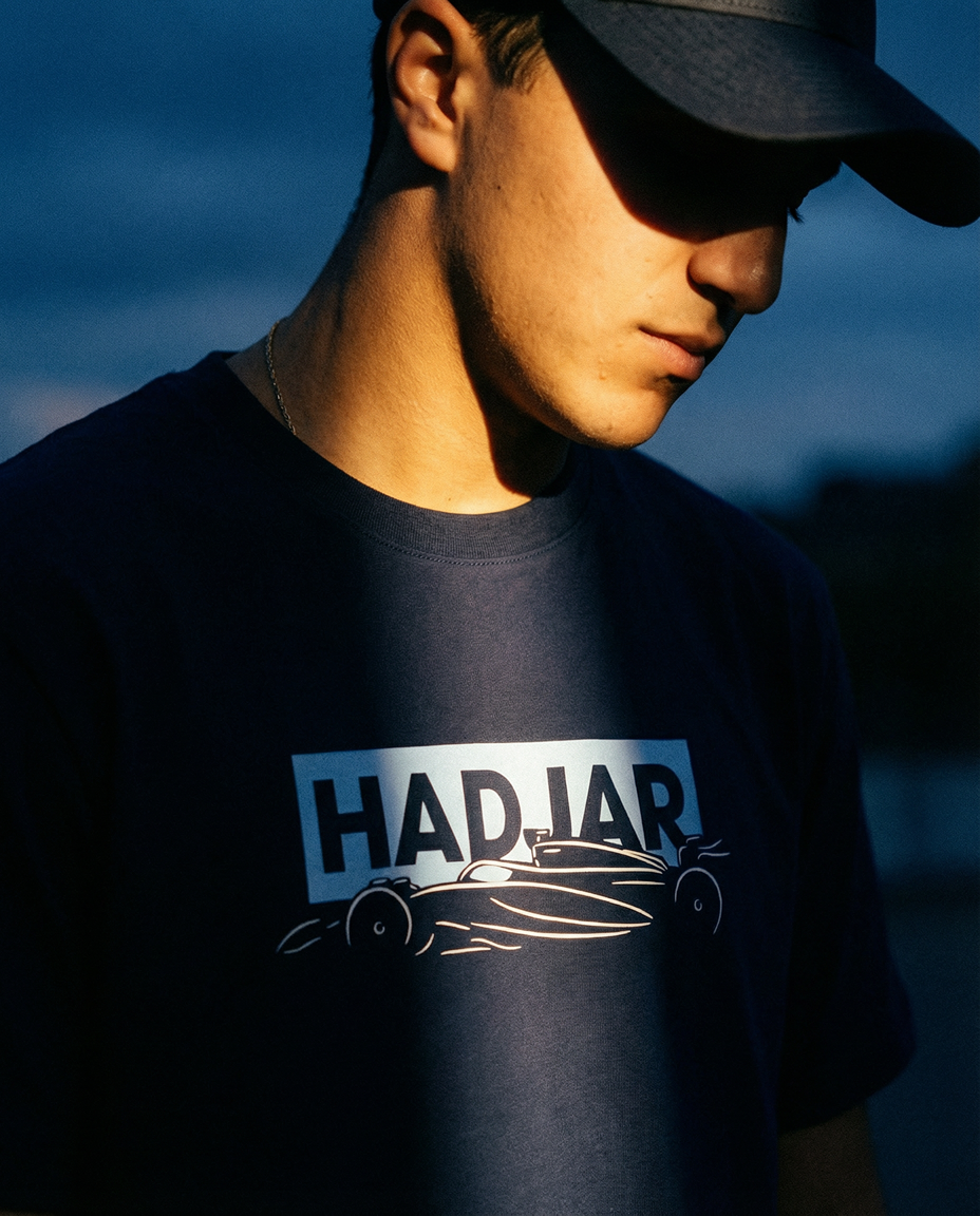 Hadjar Graphic Car T-shirt - Navy - Isack Hadjar