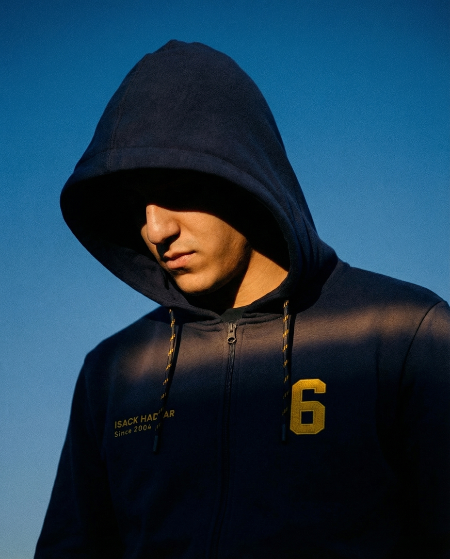 Isack Hadjar High School Zip Hoodie - Navy