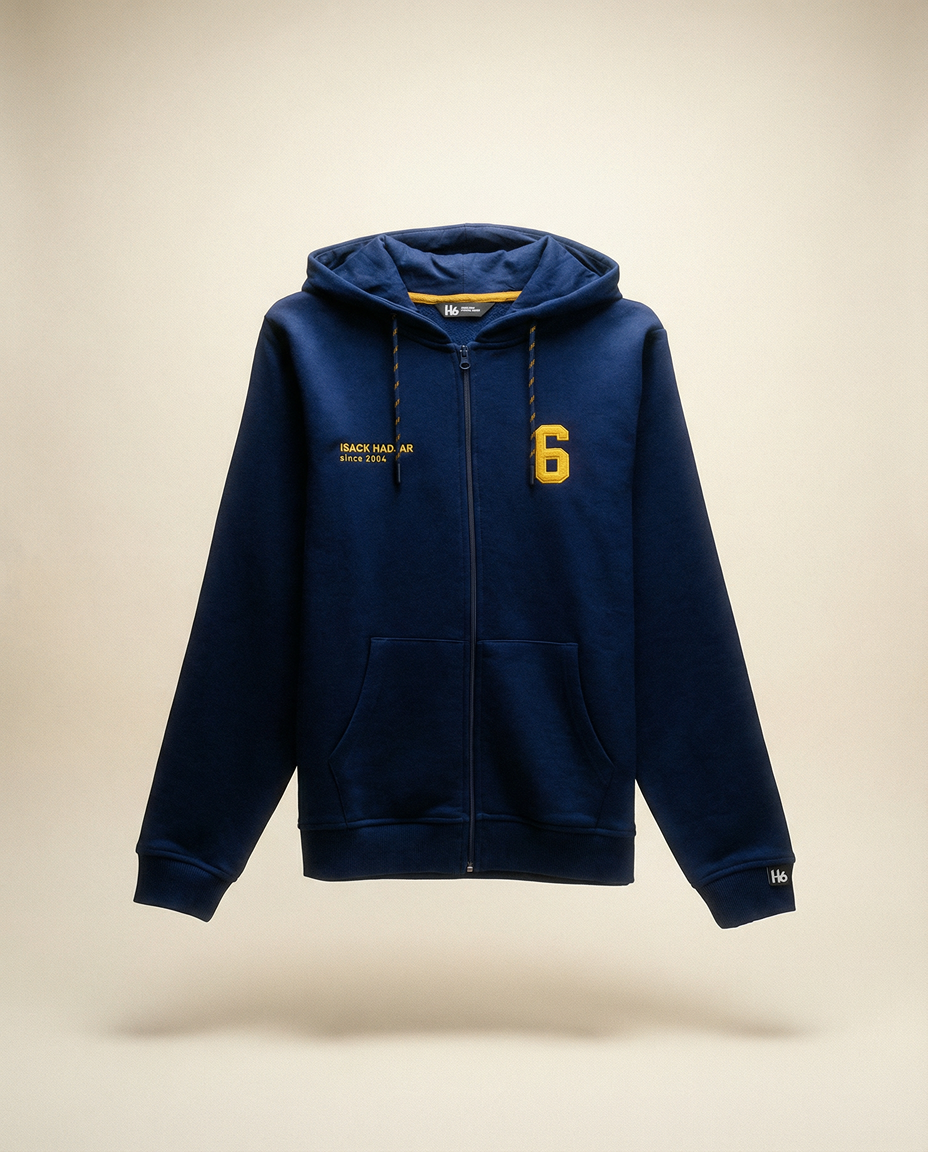 Isack Hadjar High School Zip Hoodie - Navy