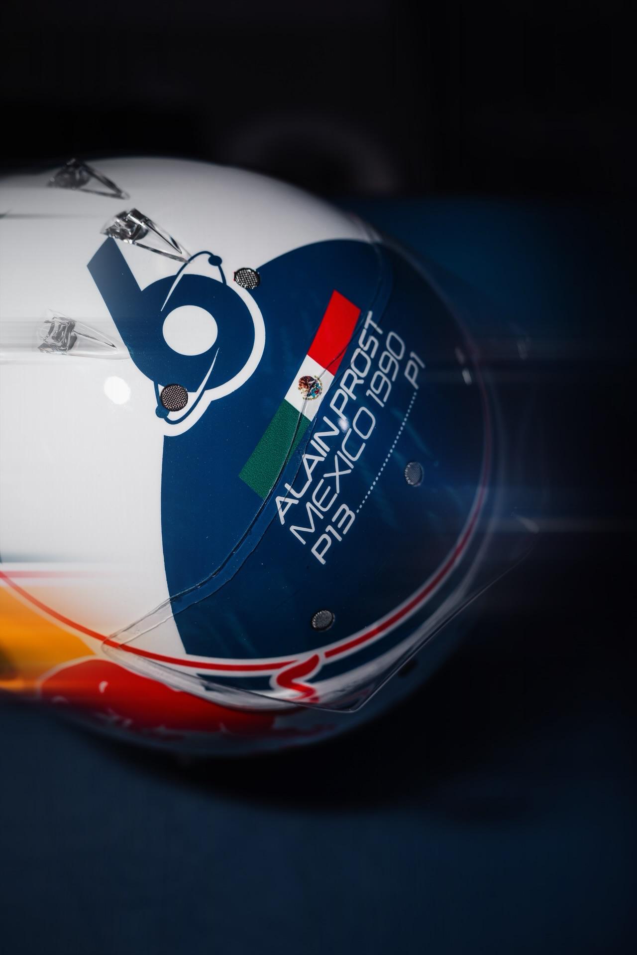 MINI-HELMET 1:2 SCALE SIGNED - MEXICAN GP 2025 - TRIBUTE TO ALAIN PROST 1990 RACE