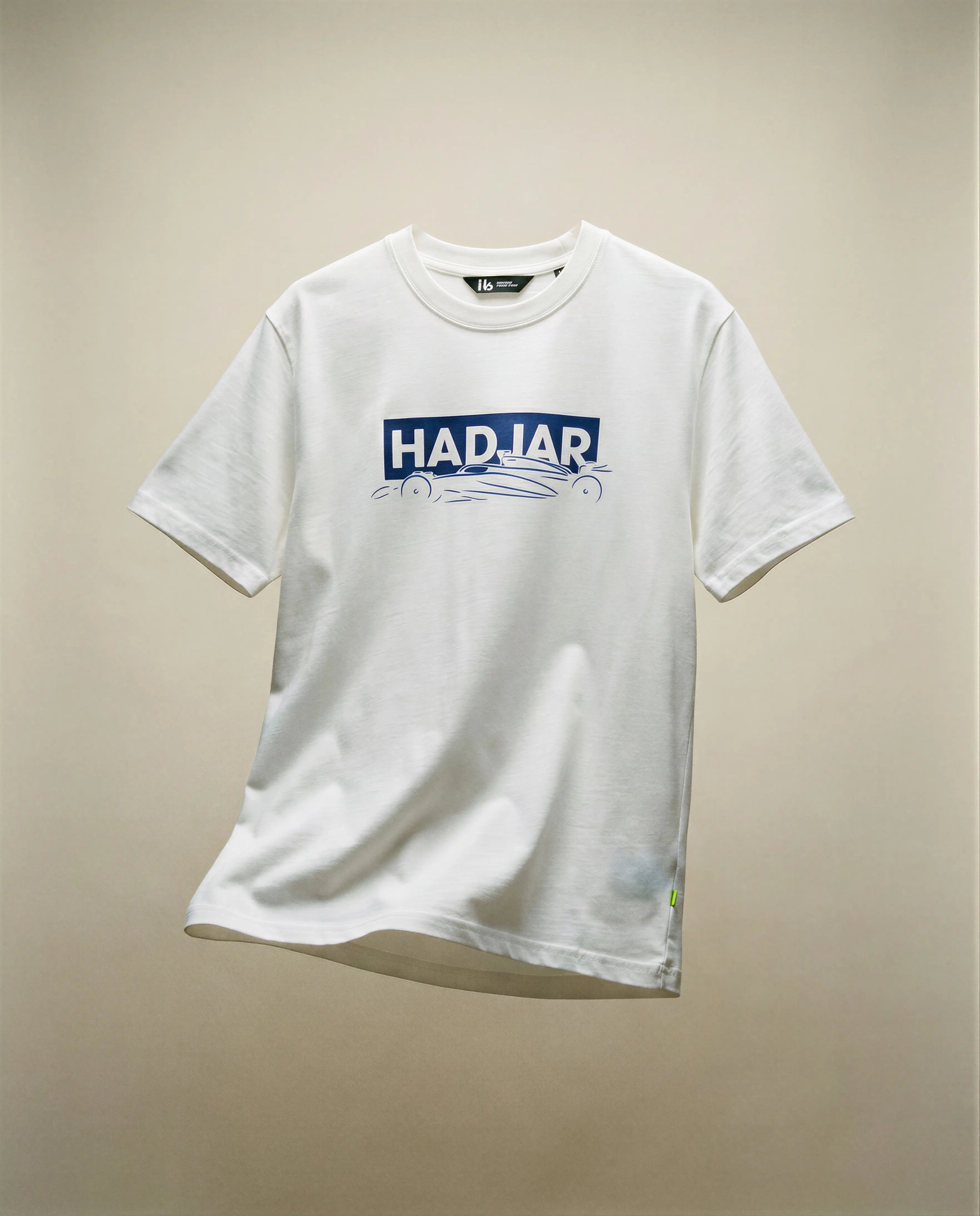 Hadjar Graphic Car T-shirt - White - Isack Hadjar